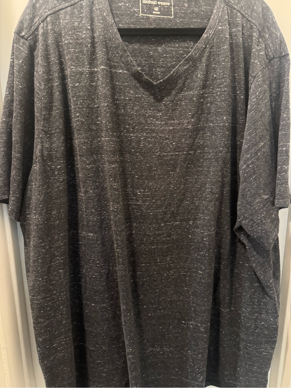 Men's V-Neck Sweater Tee — Charcoal Heather